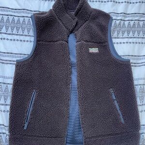 LL Bean Men’s Sherpa Pile Fleece Vest - Brown